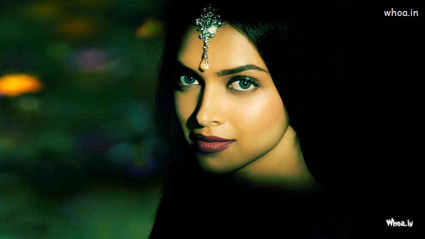Deepika Padukone Face Closeup With Dark Background