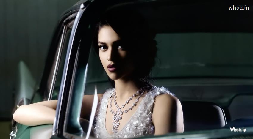 Deepika Padukone White Dress And Setting In Car Face Closeup