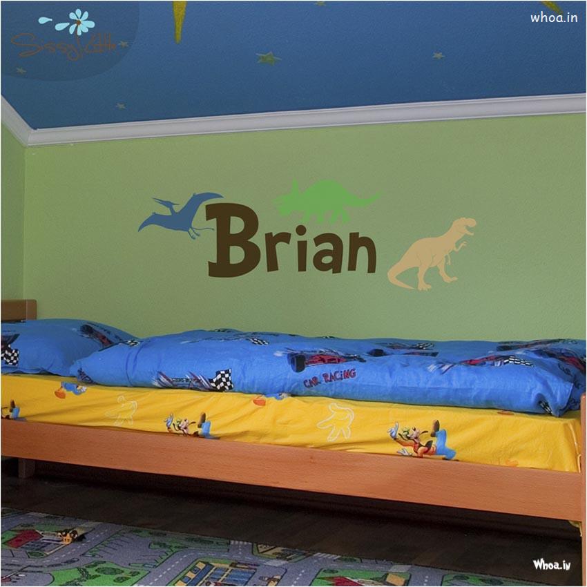 Dinosaur Kids Room Decor With Awesome Dinosaur Land Removable Wall