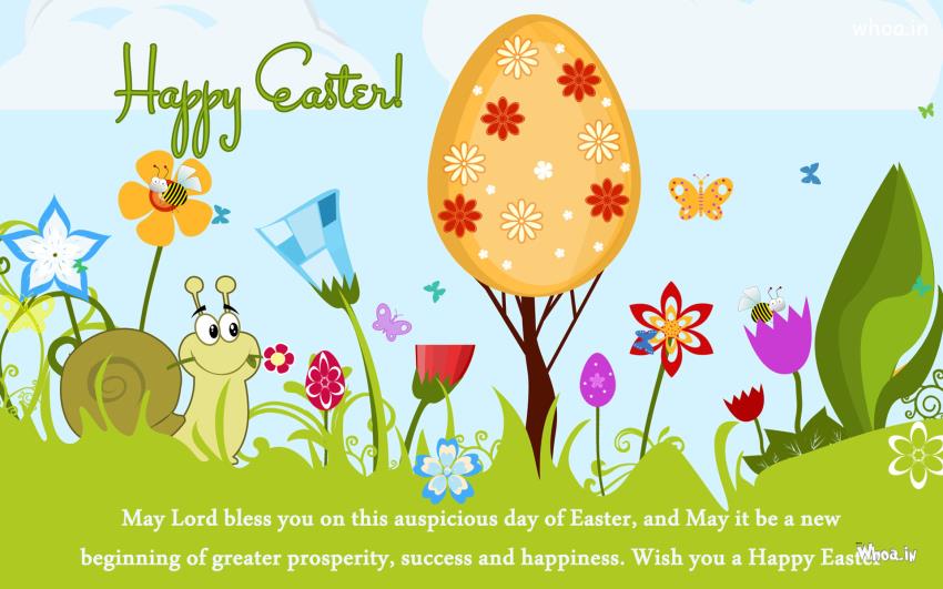 Easter Greetings With May God Bless You Quote