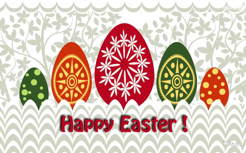 Easter Greetings In White Background Wallpaper