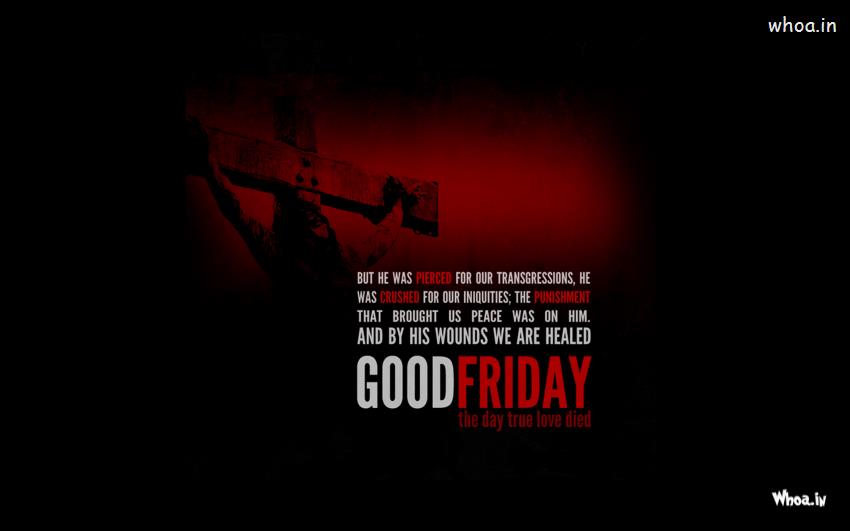 Good Friday Wallpaper With Black And Red Background Wallpaper