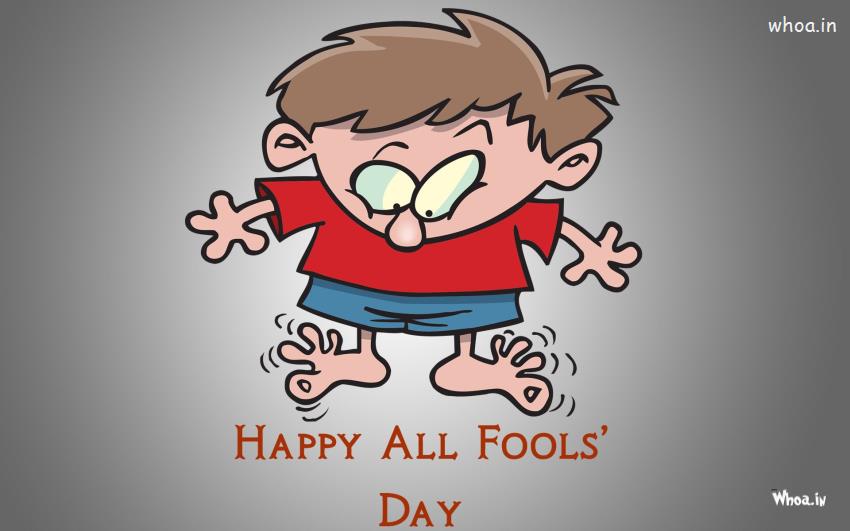 Happy All Fools Day  With Funny Cartoon HD Wallpaper