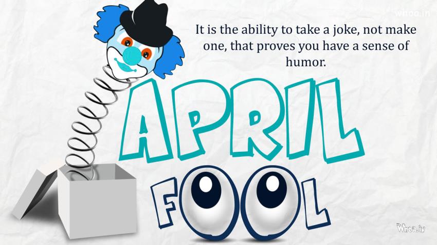 Happy April Fool With Funny Quotes HD Wallpaper