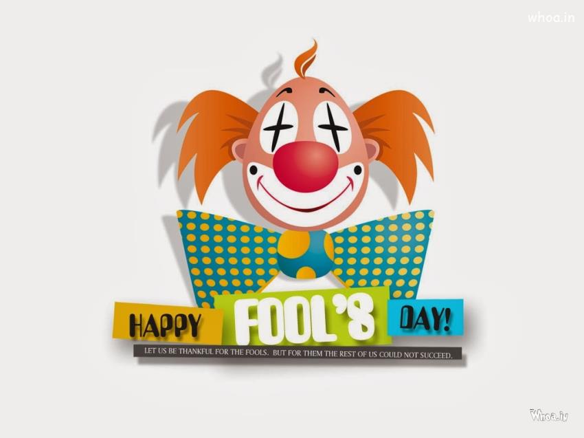 Happy Fools Day With Funny Joker Face Closeup HD Wallpaper