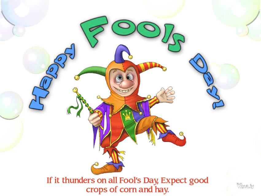Happy Fool's Day With Quotes HD Wallpaper