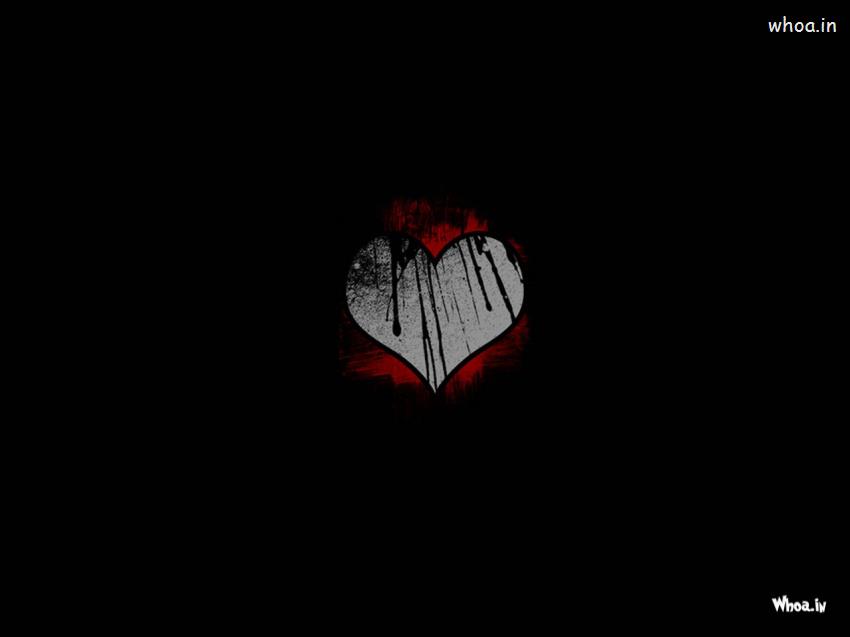 Heart Dark Background Wallpaper HD