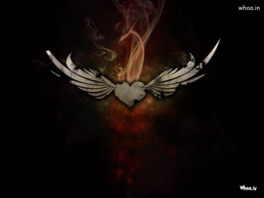 Heart Dark Background Wallpaper