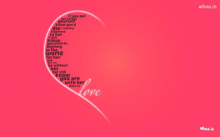 Helf Shape Heart Love Quotes