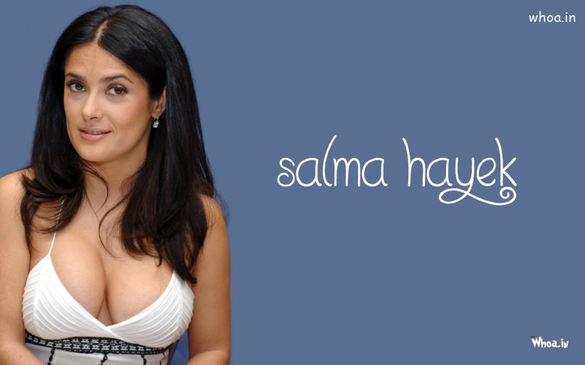 Hot Salma Hayek In White