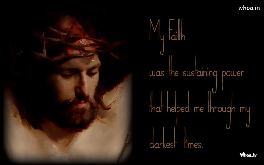 Jesus Christ Face Closeup With Quotes HD Wallpaper
