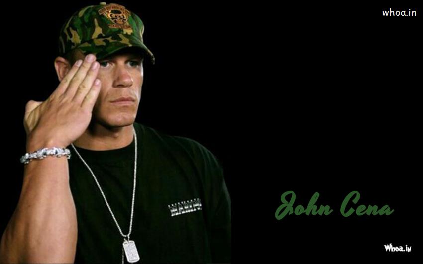 John Cena Saluting In Green T-Shirt