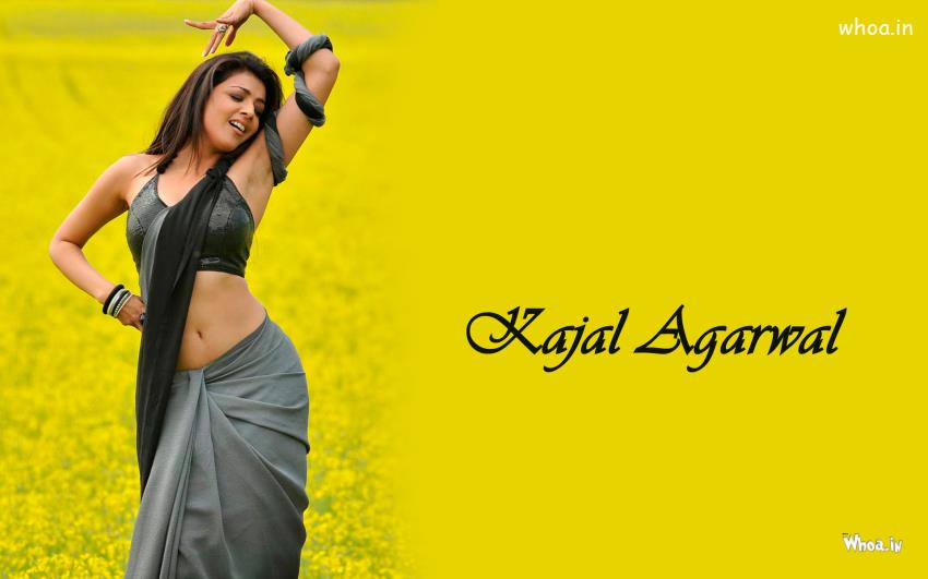 Kajal Agarwal Looking Hot In Black Saree