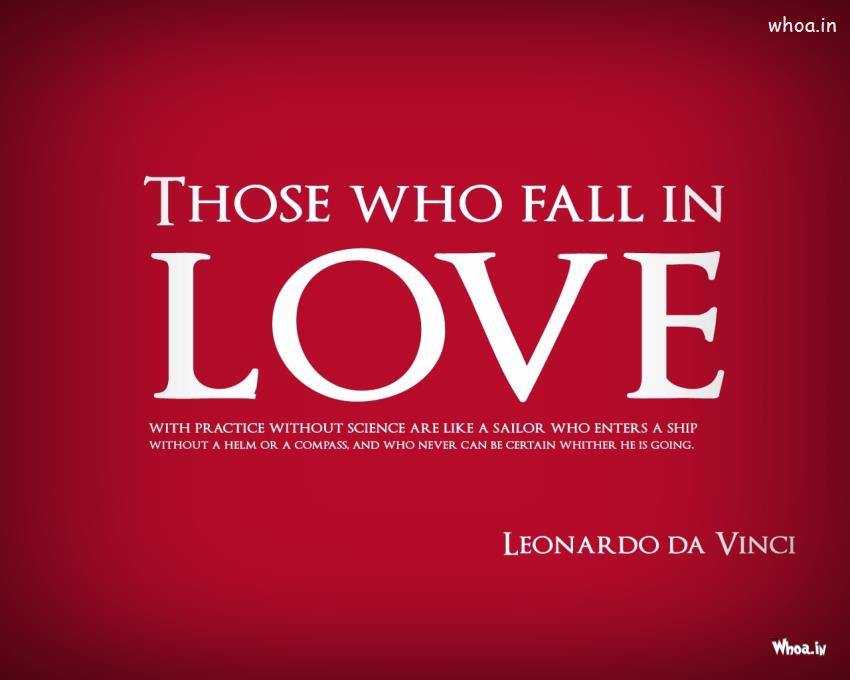 Leonardo Da Vinci Love Quote