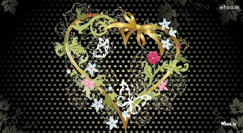 Love Flower Heart Design