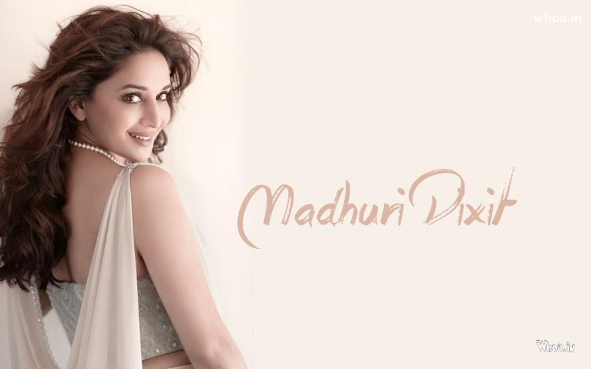 Madhuri Dixit In White And Grey Outfit HD