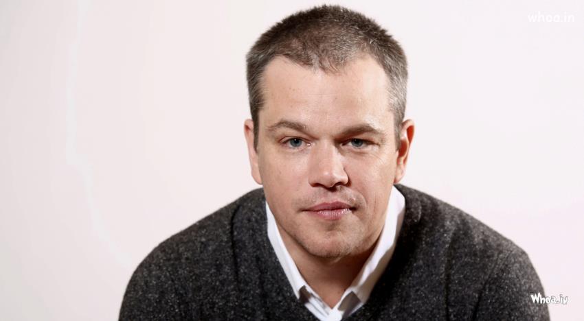 Matt Damon Face Closeup With White Background Wallpaper