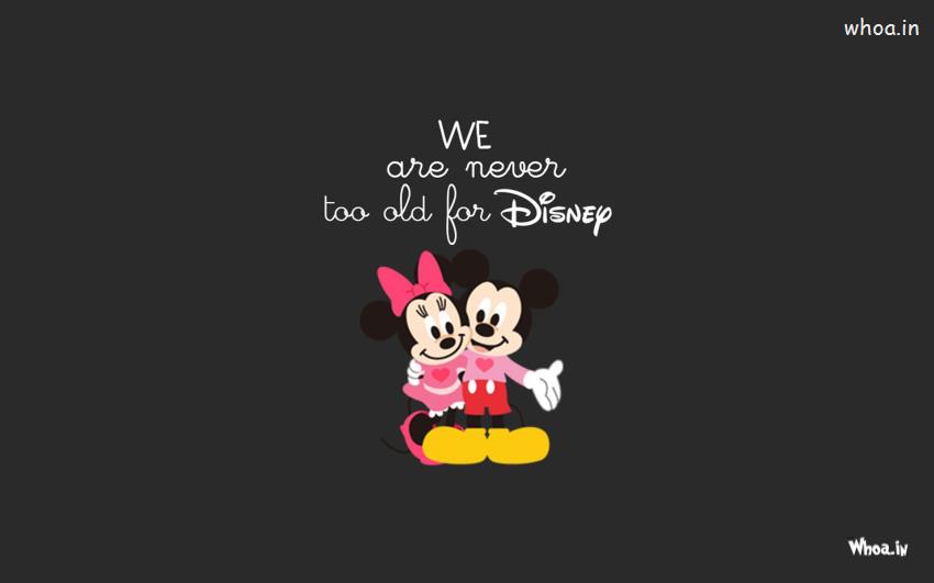 Mickey And Minnie Mouse With Dark Background HD Wallpaper