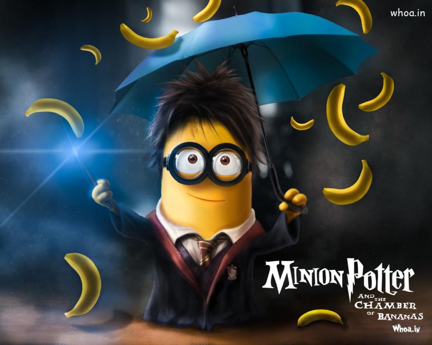 Minion Potter And The Chamber Of Bananas HD Wallpaper