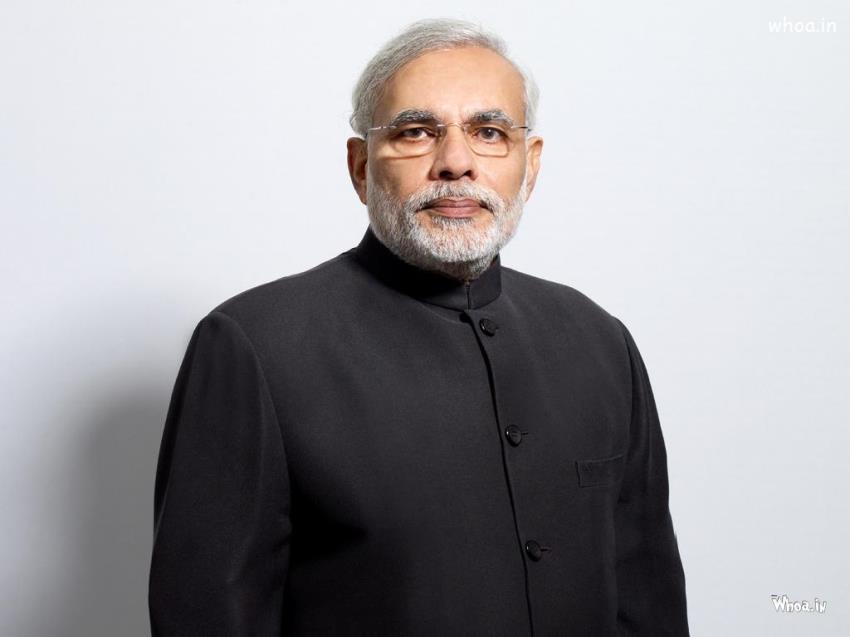 Narendra Modi Black Suit Leadership Of Indian Government Wallpaper