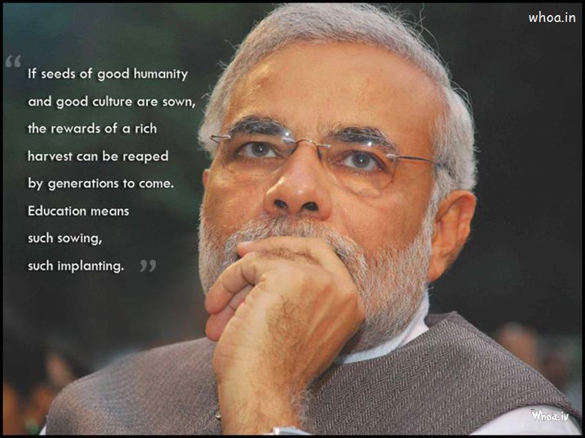 Narendra Modi Our PM With Leadership Quotes HD Wallpaper
