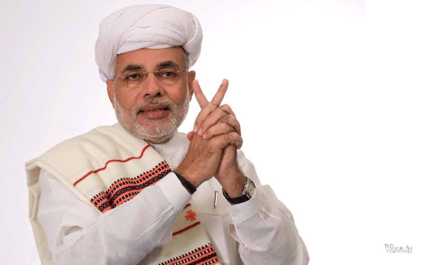 Narendra Modi In White Turban