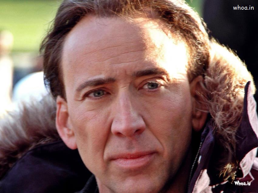 Nicolas Cage Hollywood Actor Face Closeup