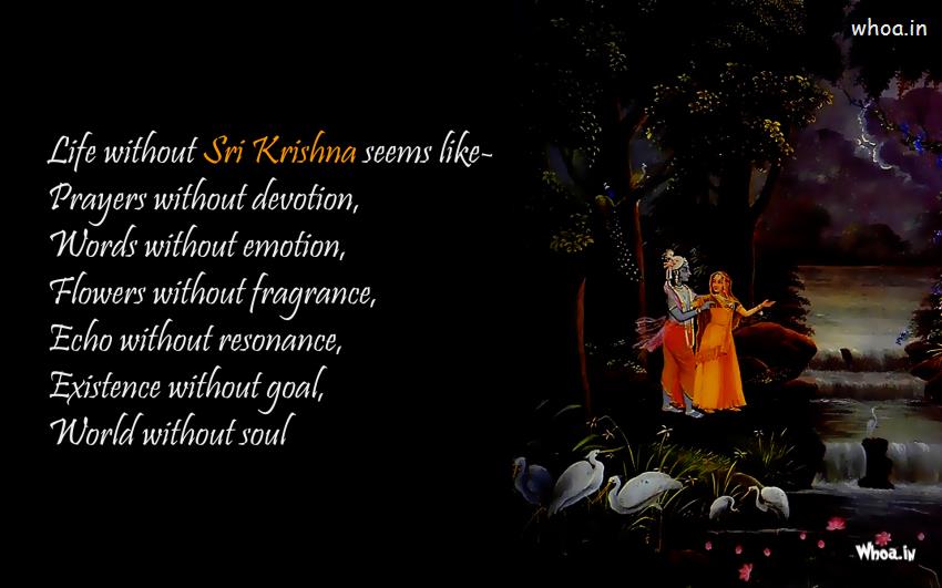 Radha Krishna Wallpapers With Quote