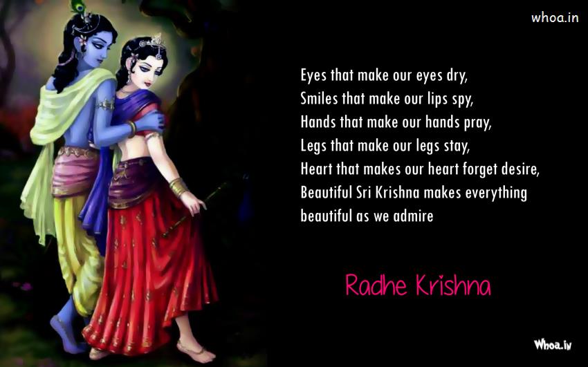 Radhe Krishna Wallpapers With Quote #3