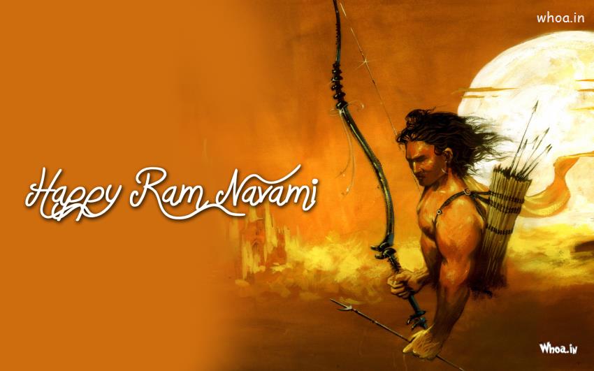 Ram Navmi Orange Background