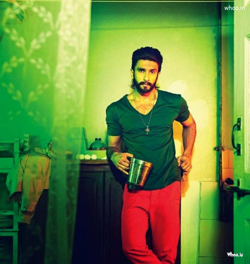 Ranveer Singh Black T-Shirt Photoshoot In Filmfare HD Image