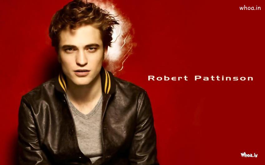 Robert Pattinson Red Background Wallpaper