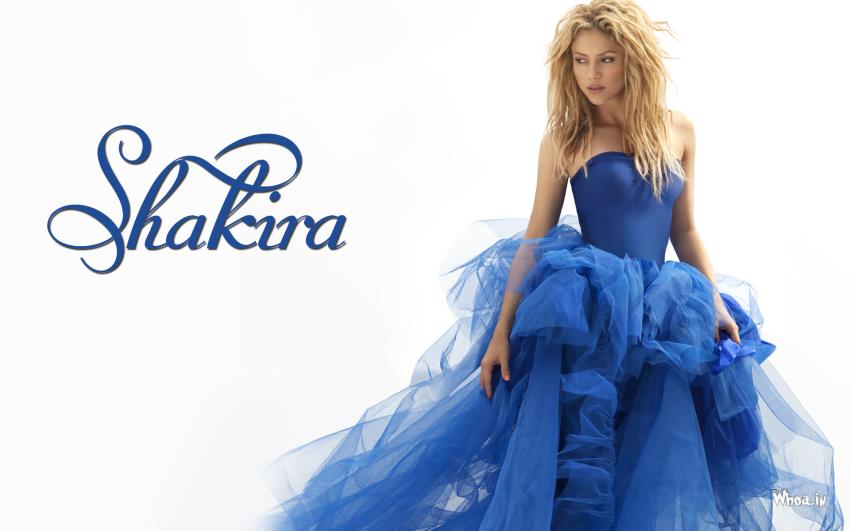 Shakira In Blue Dress Hd