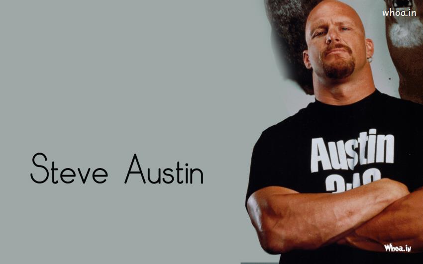 Steve Austin Posing In Black T-Shirt Wallpaper HD