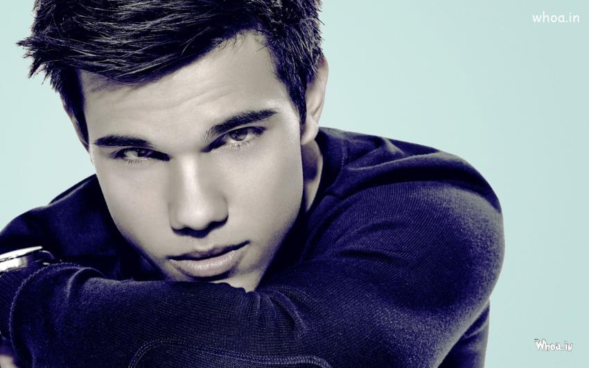 Taylor Lautner Blue Jaket And Face Closeup HD Wallpaper