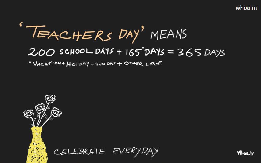 Teachers Day Means Celebrate Everyday Wallpaper And Images