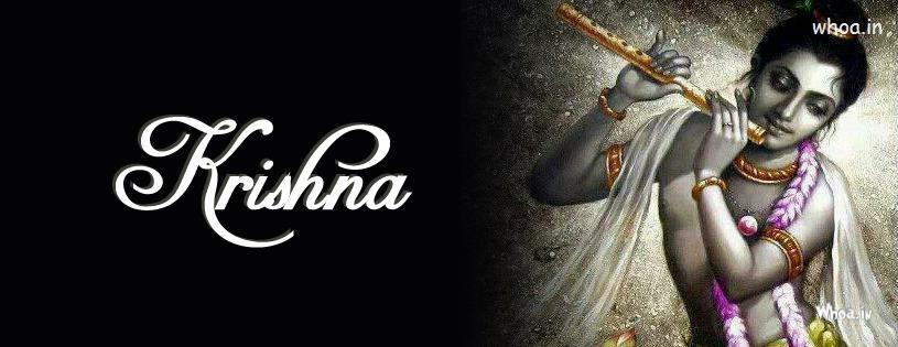 Krishna Playing Flute Facebook Cover