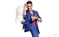 Akshay Kumar Blue Suit with White Background HD Wallpaper