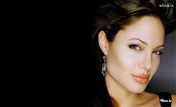 Angelina Jolie Face Closeup with Dark Background HD Wallpaper