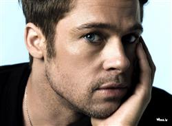 Brad Pitt Black Suit with Face Closeup HD Wallpaper