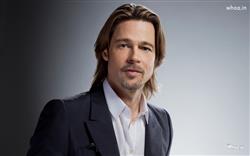 Brad Pitt Black Suit with Face Closeup Hd Hollywood Actor Wallpaper