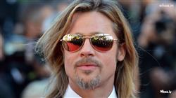 Brad Pitt Hair Style with Face Closeup HD Wallpaper