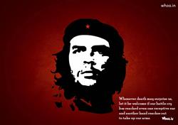 Che Guevara Face and Quotes with Red Background HD Wallpaper