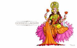 Goddess Lakshmi Clipart with Wish Happy Dhanteras HD Wallpaper