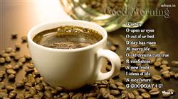 Good Morning and Cup of Coffee with Good Morning Quotes Wallpaper