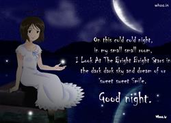 Good Night with Sweet Dream Quotes HD Wallpaper