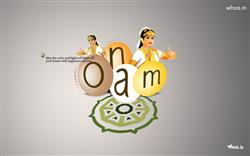 Happy Onam with Quotes HD Greetings Wallpaper