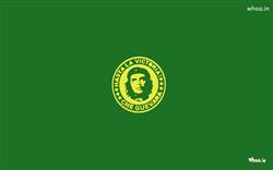 Hasta La Victoria Che Guevara Logo with Green Background HD Wallpaper