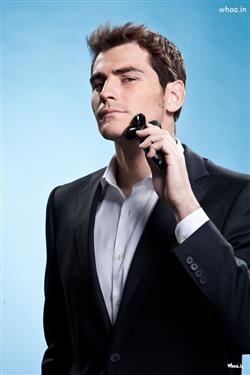 Iker Casillas Black Suit HD Football Player Wallpaper