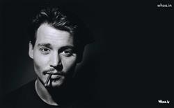 Johnny Depp Smoking with Dark Background HD Wallpaper
